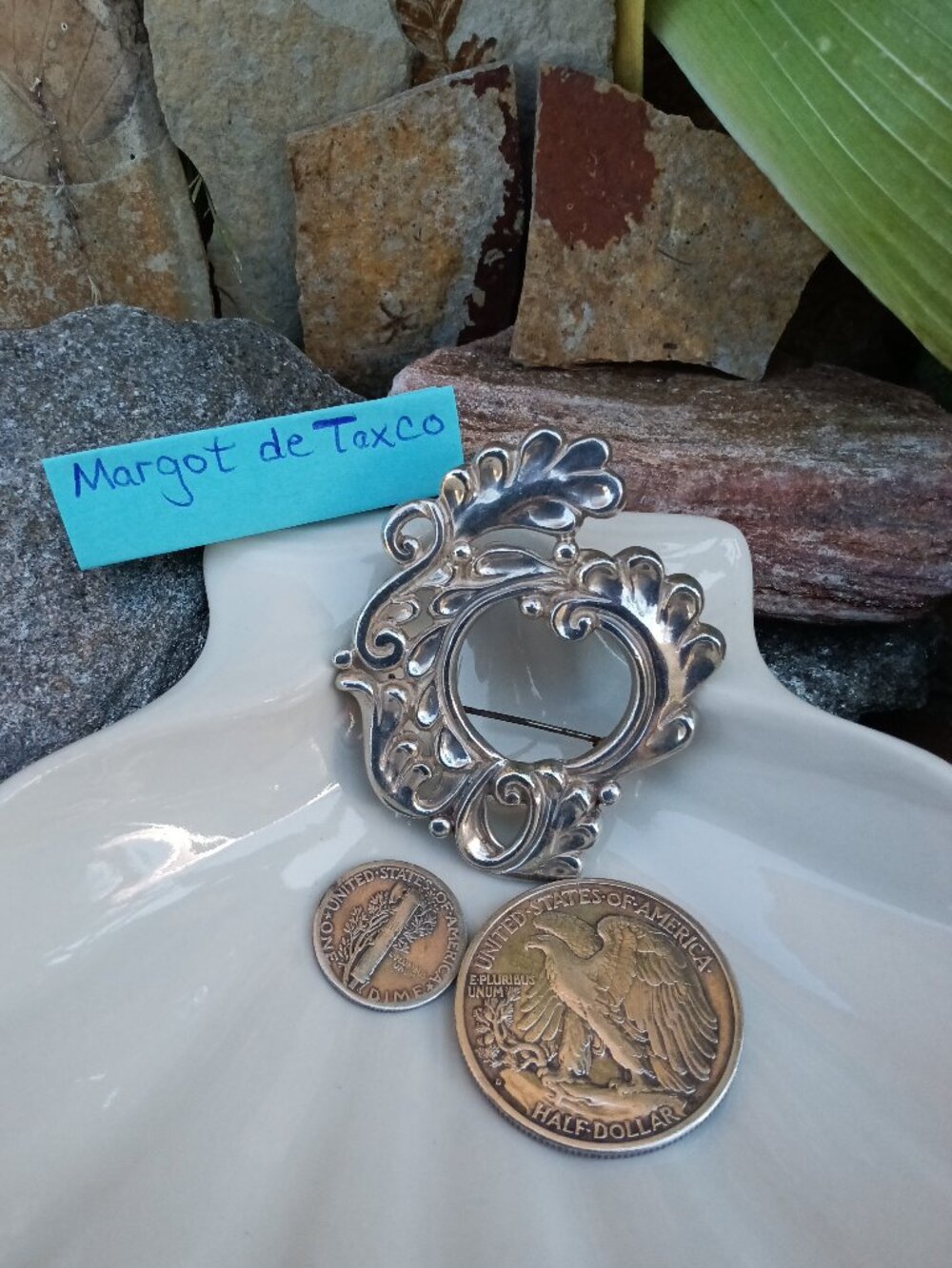 Margot de Taxco Sterling Floral Brooch